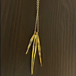 NWT Gorjana Long Petal Necklace Gold Tone Jewelry Women NWOT